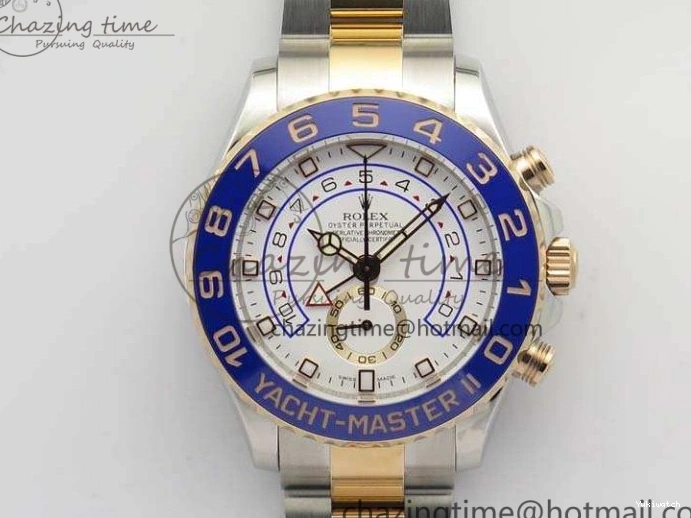 RG Blue Ceramic 116681 Version On RG JF SS Edition Dial SS Best New II Bracelet A7750 YachtMaster 1:1 0112